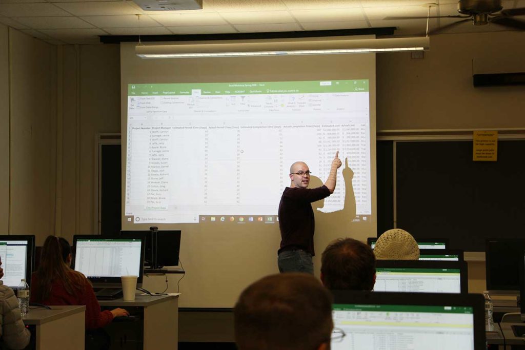 McNeese finance majors observe professor teach class in finance bachelor's degree program