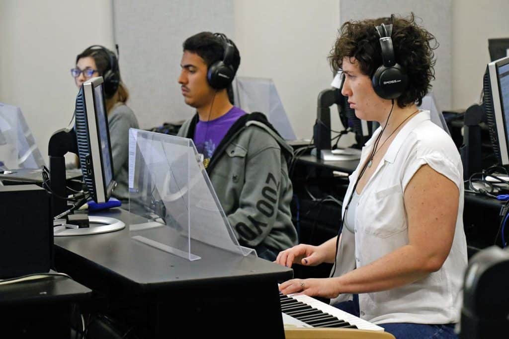 McNeese music education students performing in classroom