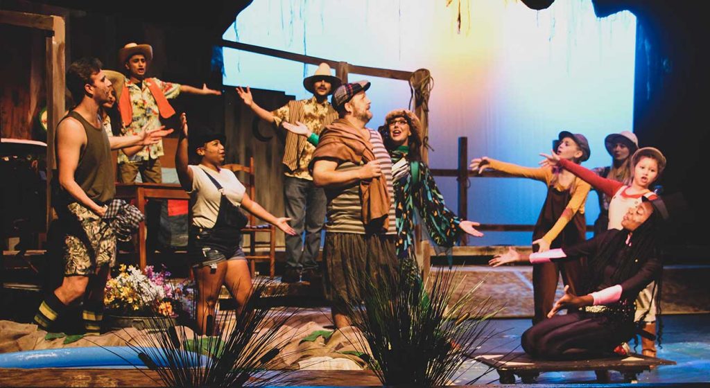 McNeese theatre majors performing in theatre production as part of McNeese's theatre arts degree program..