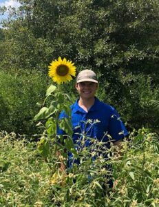 McNeese general agriculture student works with crops in the field to prepare for a career in farming