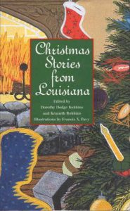 Book cover of living room of Christmas decorations for Christmas Stories from Louisiana