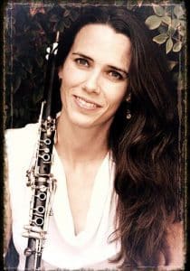 Jennifer Isles with her clarinet