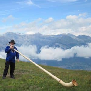 Bill Rose and his alp horn