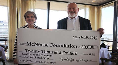 Rougeou and Richard H. Reid, vice president for university advancement and executive vice president of the McNeese Foundation.