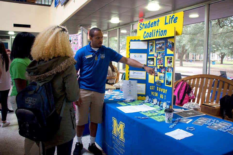 Student Life Coalition booth during Howdy Rowdy Week