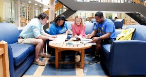 Students at McNeese State University collaborate in the New Ranch. McNeese is one of the top colleges in Louisiana, and is located in Lake Charles, Louisiana