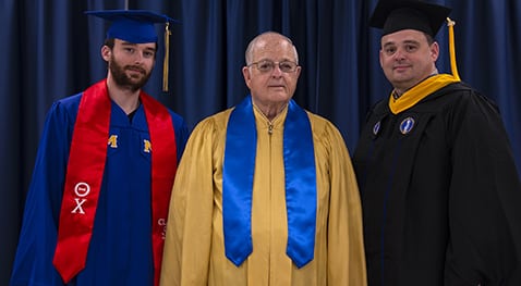 Three generations of the McRight family were part of McNeese State University’s 2019 spring commencement. From left to right: Blake, Kelly and Jason McRight.