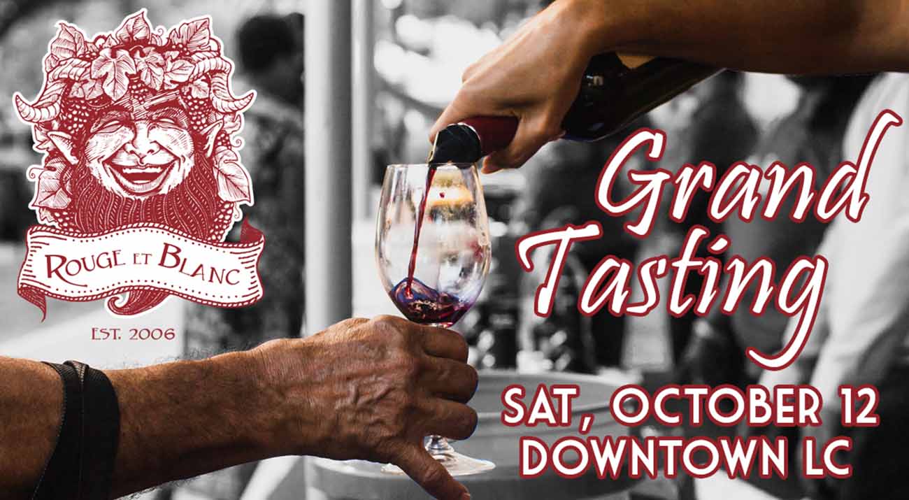 event banner - grand tasting.crop A patron pours wine for a customer. Tickets for the 14th annual Rouge et Blanc gala will go on sale at 9 a.m. Friday, Aug. 16. Presented by Banners at McNeese State University, Rouge et Blanc is Southwest Louisiana’s premier wine and food event.