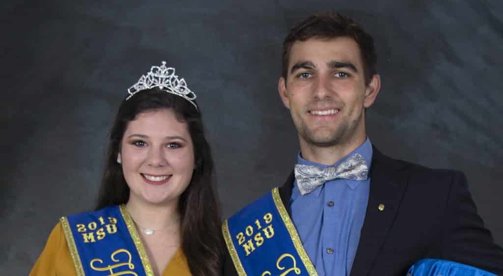 McNeese State University Homecoming Queen Hailey Goodwin and King Steven Gros and their court were presented during halftime ceremonies at the Cowboys vs. Houston Baptist Huskies football game on Saturday, Oct. 19, in Cowboy Stadium.