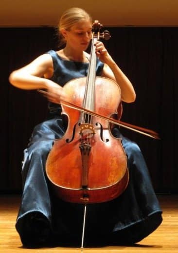 Molly Goforth perfoming on cello