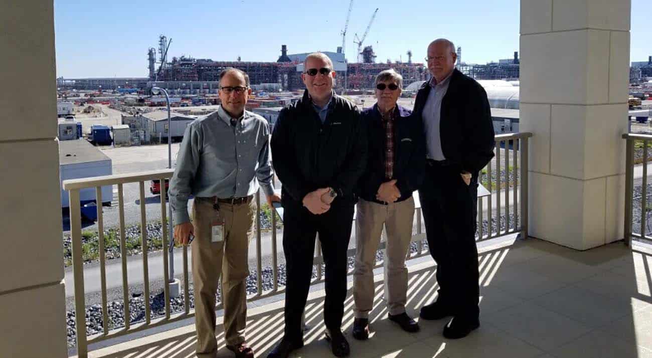 Stevie Trahan, manager, external relations, Cameron LNG; Dr. Jeremy T. Mathis, director of the Board on Chemical Sciences and Technology at the National Academies of Sciences; Dr. John Griffith, professor of Engineering; and Dr. Tim Hall, dean of the College of Science Engineering and Mathematics.