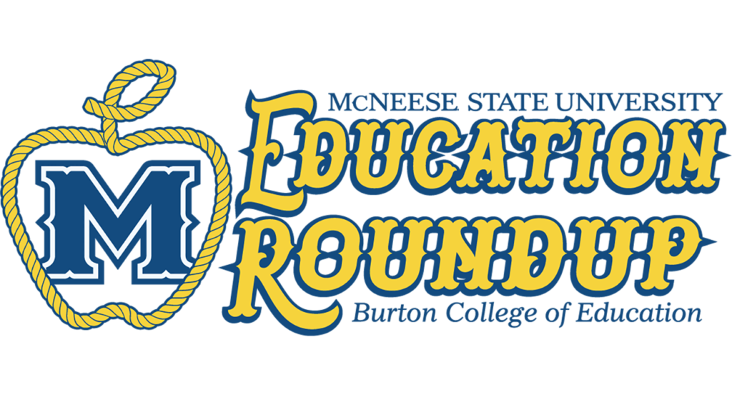 A lasso rope makes an Apple for the Education Roundup logo