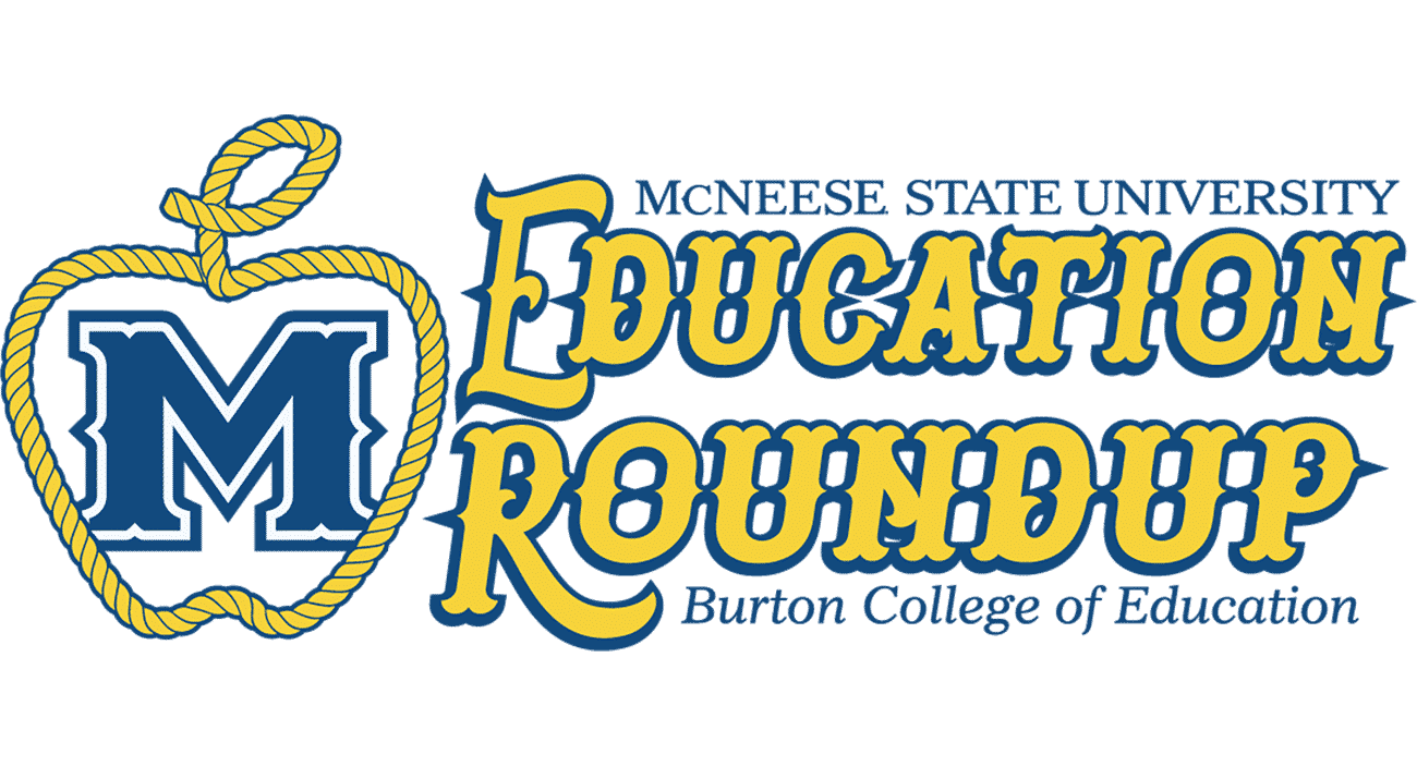 A lasso rope makes an Apple for the Education Roundup logo