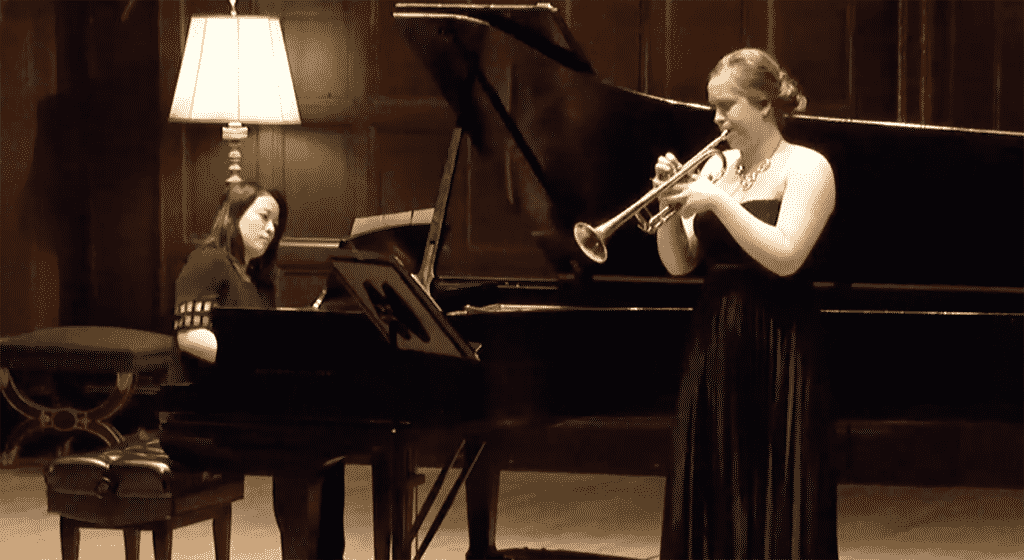 Dr. Jacquelyn Lankford on trumpet.