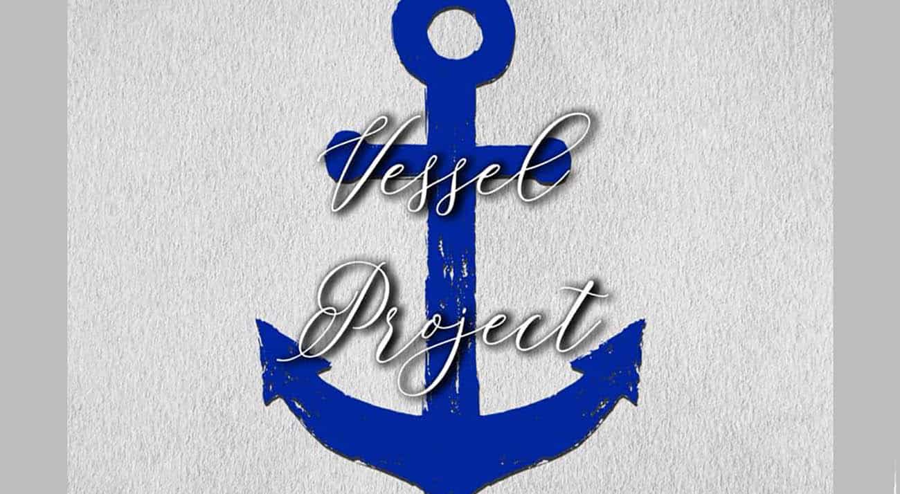 A blue anchor forms the Vessel Project logo