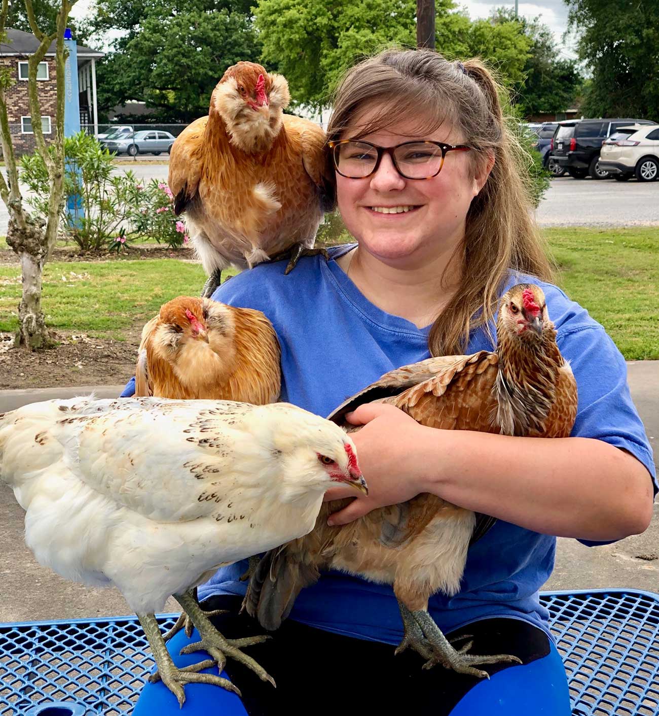 mcneese-student-employment An agricultural intern at McNeese State University