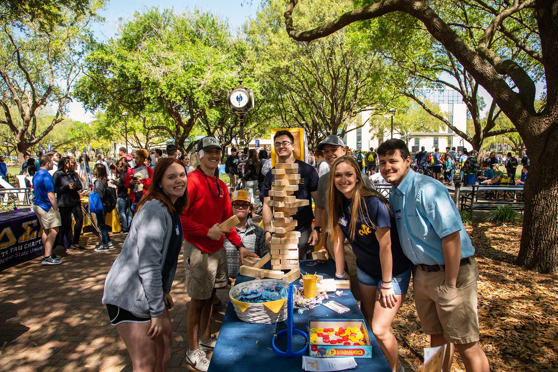 McNeese students playing game at Spring Fling