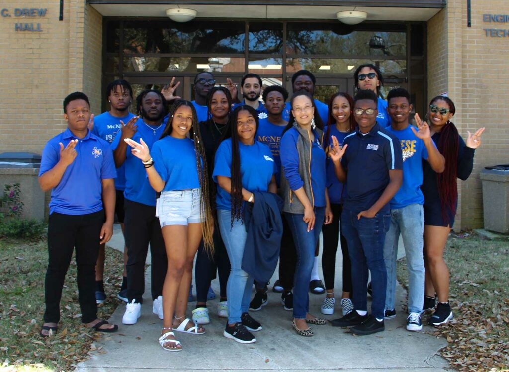 mcneese NSBE Officers and students