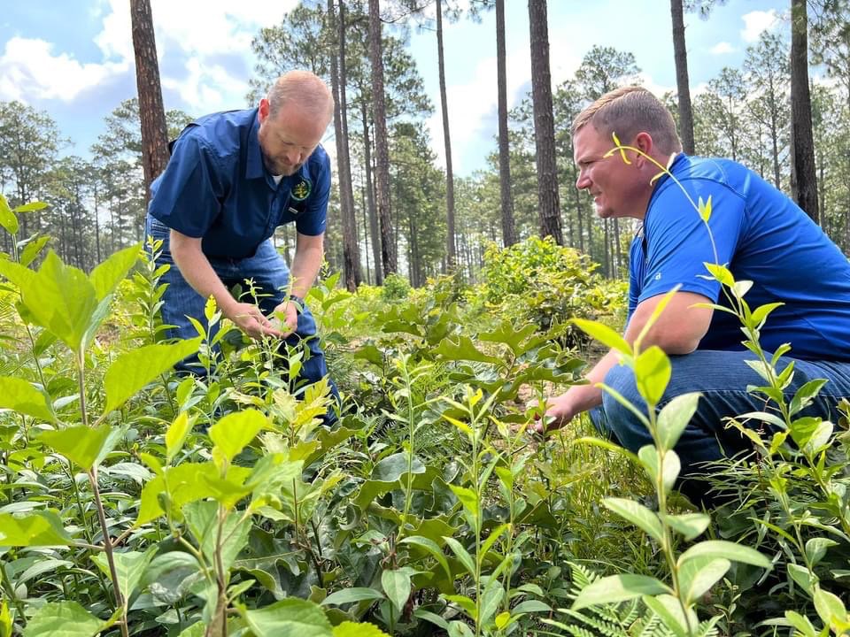 McKay and Kossman working at the LEAF Center