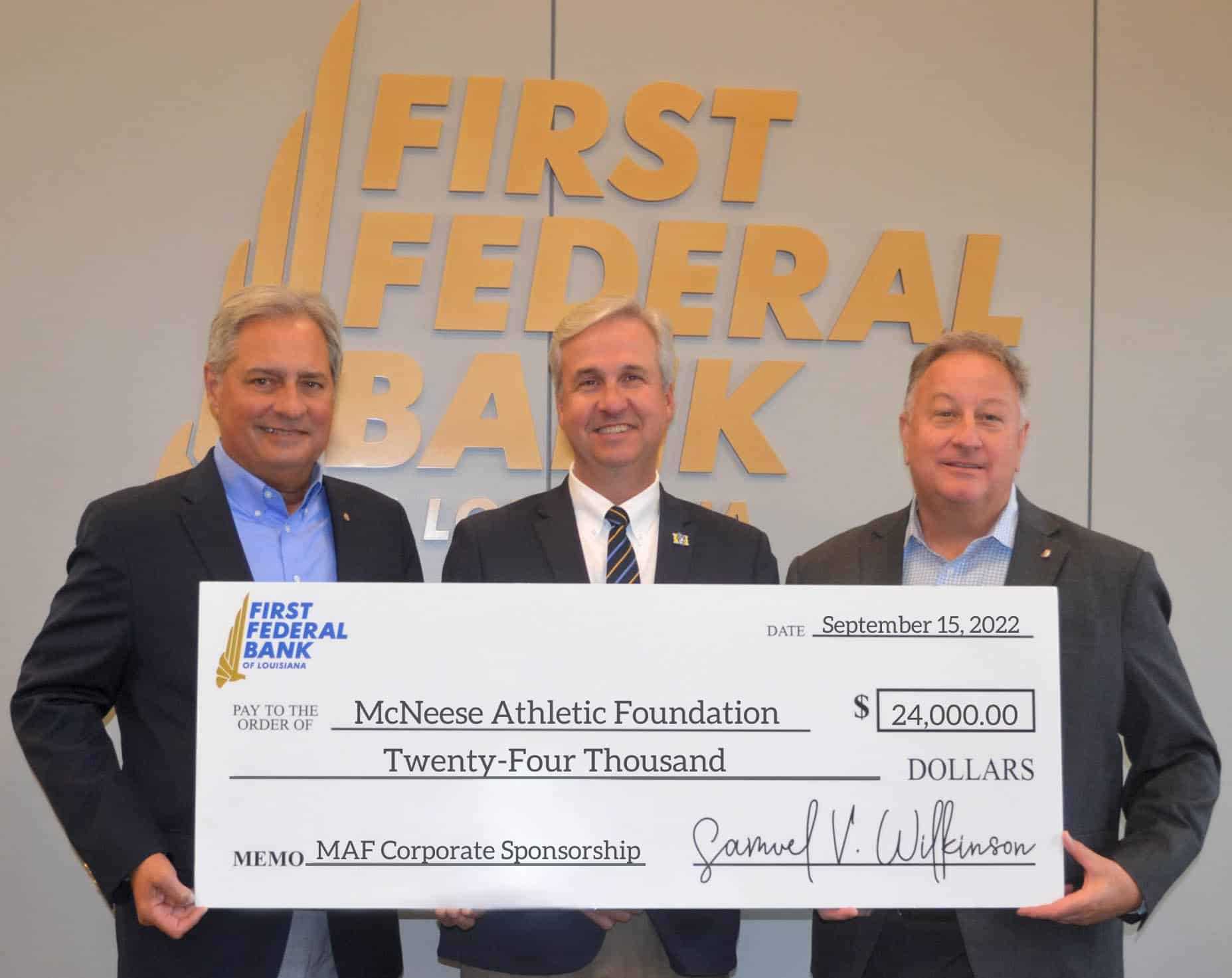 First Federal Bank Donation