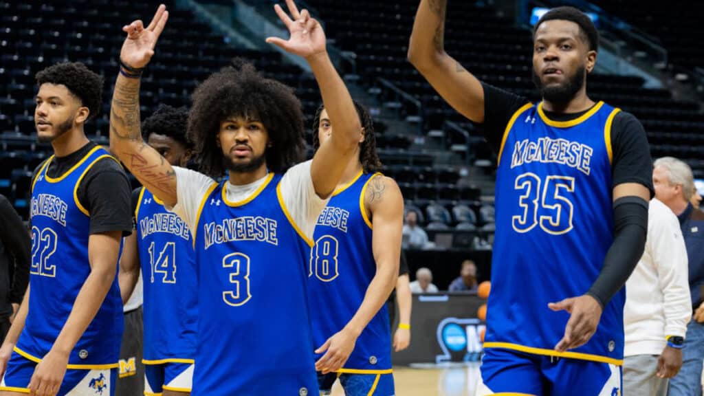 McNeese Men's Basketball team in Salt Lake City