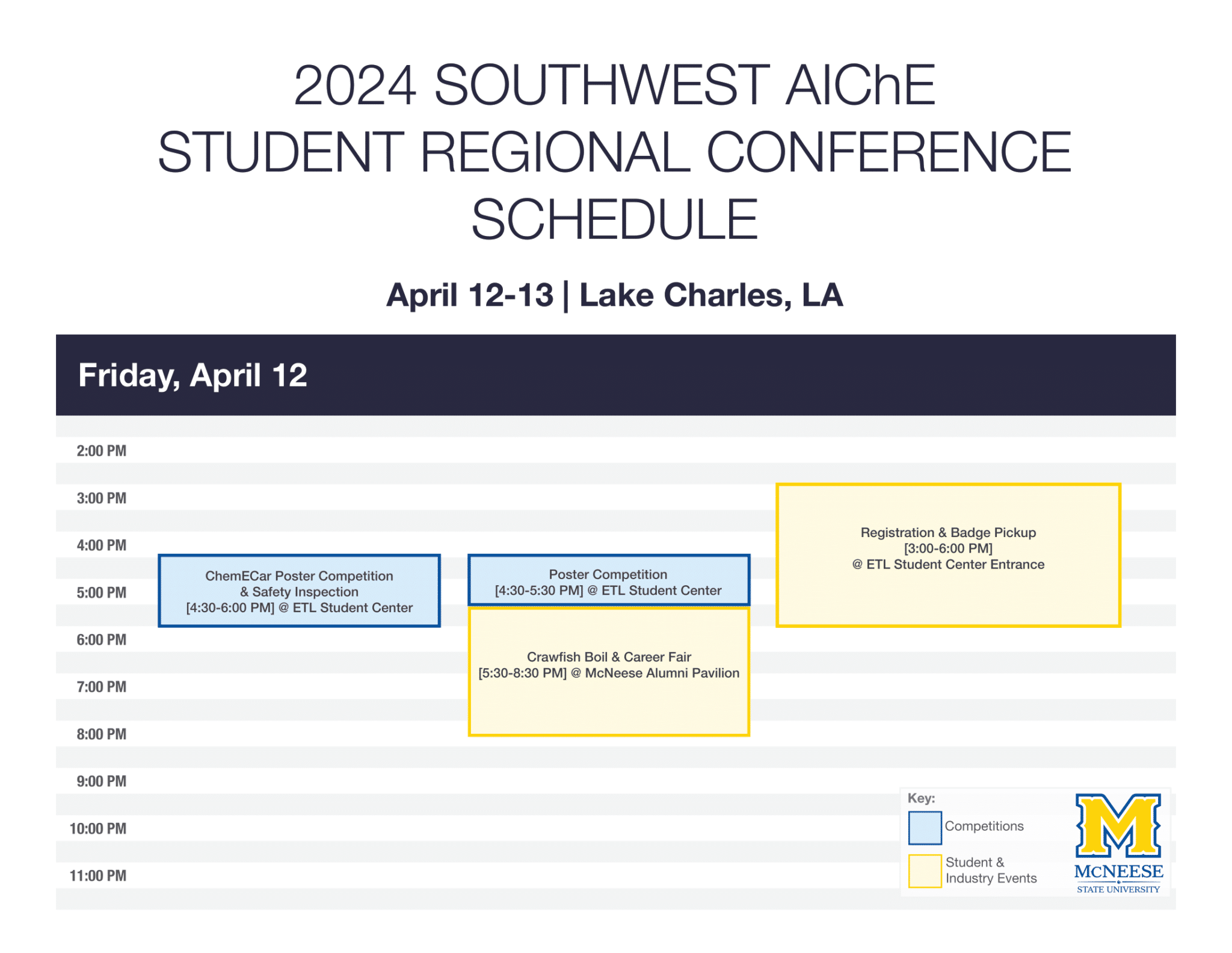 2024 Southwest Regional AIChE Conference McNeese State University