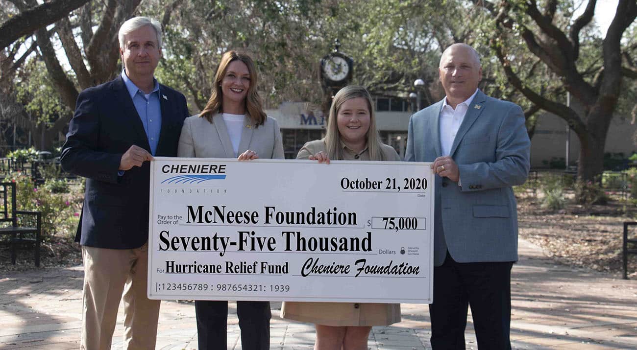 Cheniere Foundation Supports McNeese Hurricane Relief Fund
