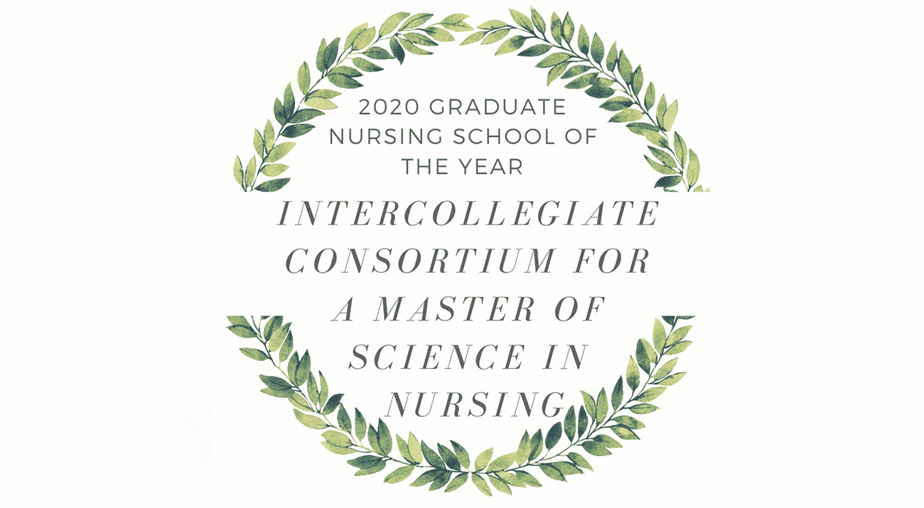 Greenery surrounds the Graduate School of the Year announcement