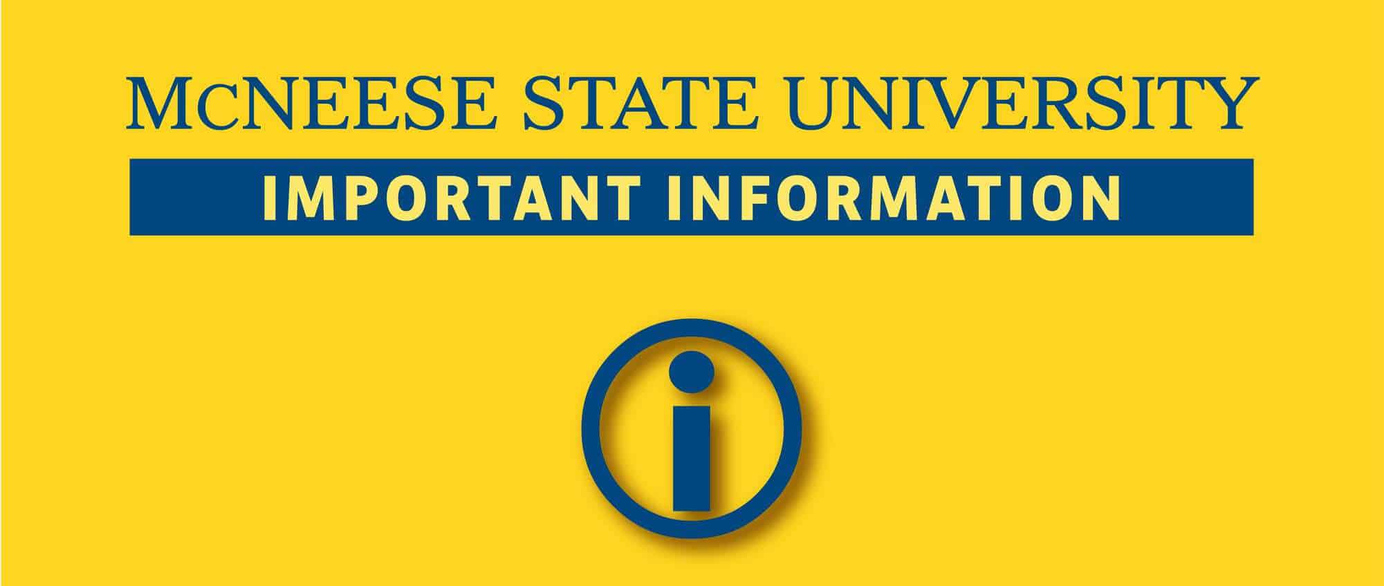 McNeese to Resume Normal Operations 