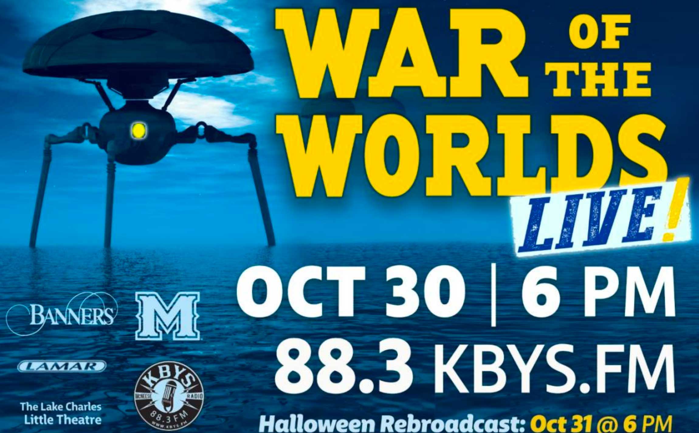 McNeese Radio Presents a Special Live Broadcast of “War of the Worlds”