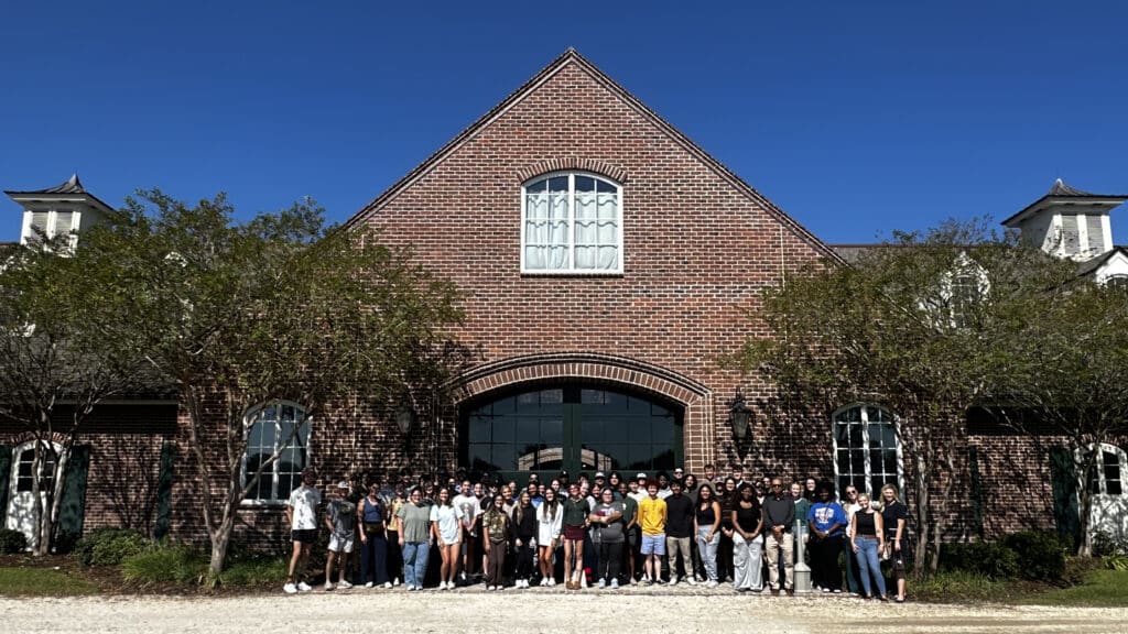 McNeese students touring The Stables at Le Bocage.