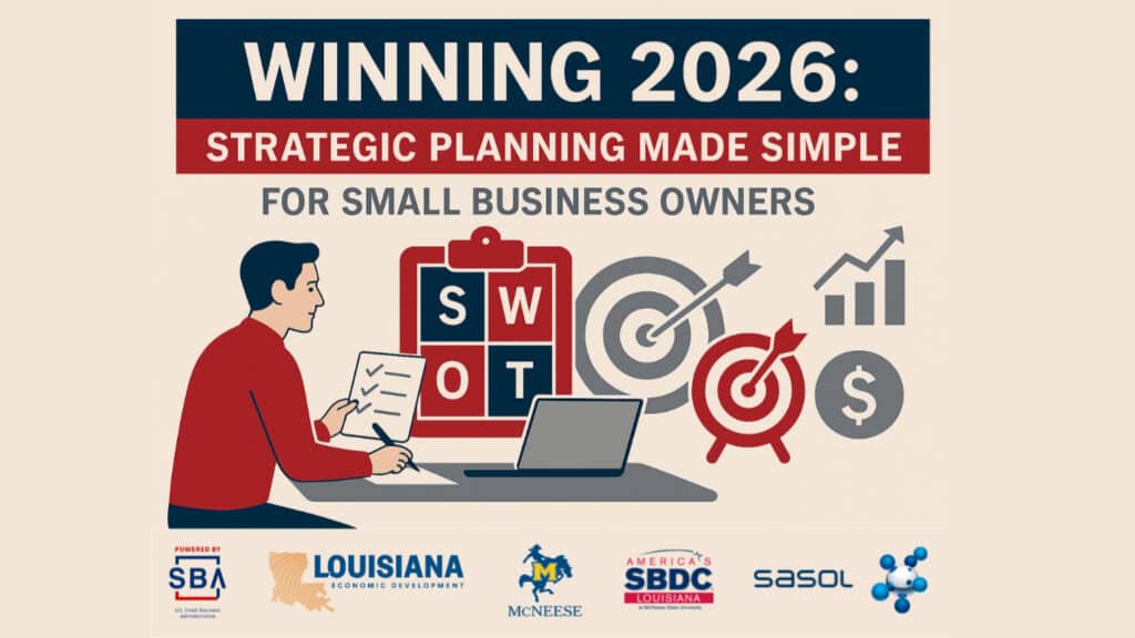 Louisiana Small Business Development Center is offering workshops in January 2026.