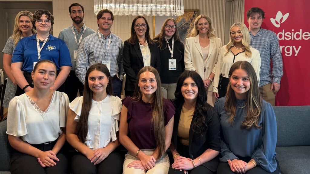 Group of McNeese students with at the LNG conference.
