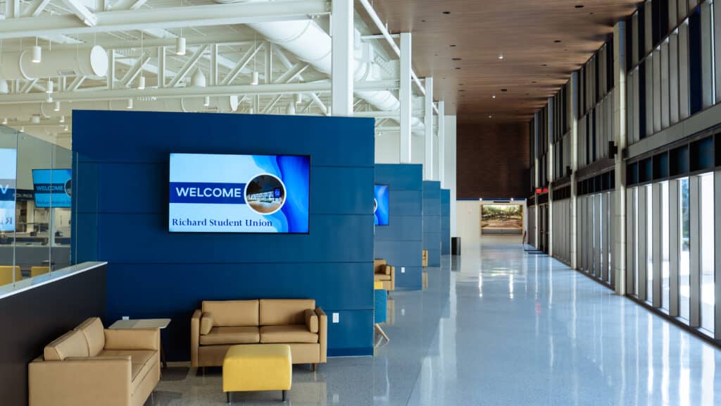 Main hallway in Richard Student Union at McNeese State University