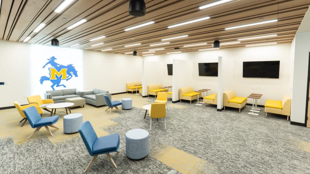 Study areas in Richard Student Union at McNeese State University