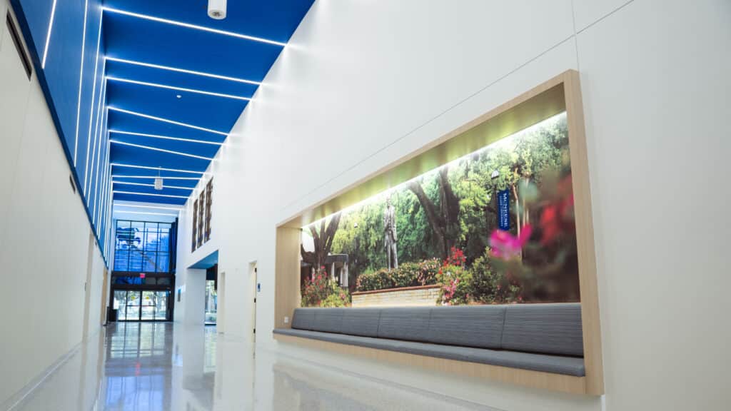 Walkway in Richard Student Union at McNeese State University